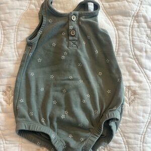 Quincy Mae Green Star Bodysuit